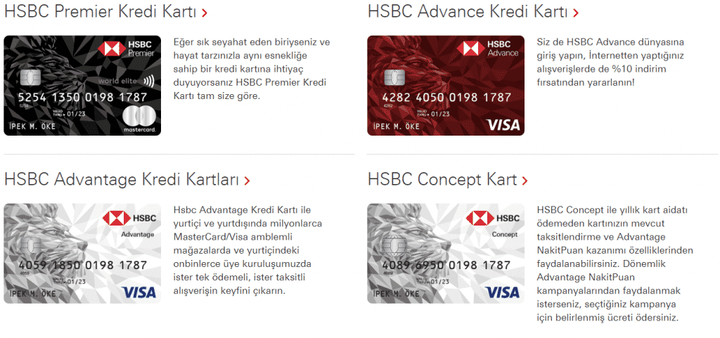 HSBC Kredi Kartları